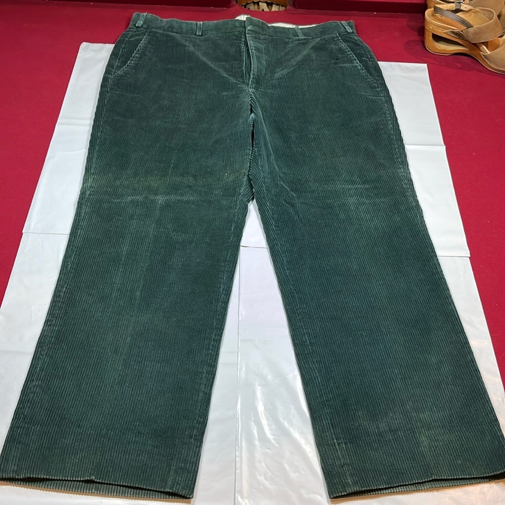 90s Thompson Green CORDUROY pants mens 40 Relaxed Fit COTTON wide wale straight
